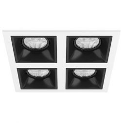 Встраиваемый точечный светильник D54607070707 черный/белый Domino Lightstar