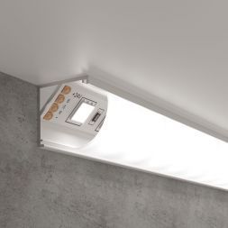 Угловой алюминиевый профиль для светодиодной ленты Elektrostandard LL-2-ALP008 белый/белый