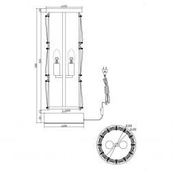 Настольная лампа Maytoni MOD043TL-02G Puntes