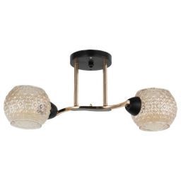 Люстра ЭкономСвет 12208/2BK+FGD AMB (EKONOMSVET 12208/2BK+FGD AMB)