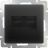 Розетка компьютерная Werkel RJ-45 + ТФ RJ-11 W1182108 черный матовый (WL08-RJ11+RJ45)