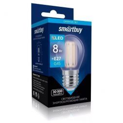 Филаментная светодиодная лампа Шар G45 8W 4000K E27 Smartbuy SBL-G45F-8-40K-E27