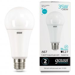 Лампа Gauss 70225 LED Elementary A67 35W E27 4100K