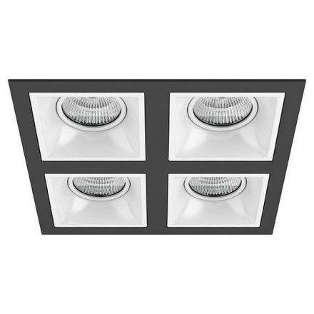 Встраиваемый точечный светильник D54706060606 черный/белый Domino Lightstar