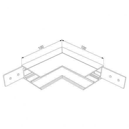 Коннектор угловой внутренний для накладного шинопровода Slim Magnetic Elektrostandard 85091/00