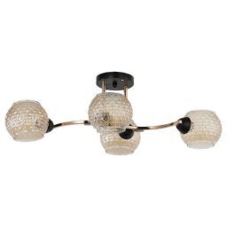 Люстра ЭкономСвет 12208/4BK+FGD AMB (EKONOMSVET 12208/4BK+FGD AMB)