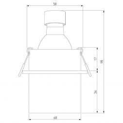 Светильник встраиваемый 25004/01 GU10 белый Elektrostandard
