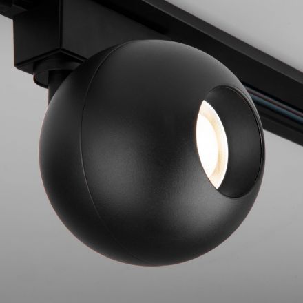 Трековый светодиодный светильник для однофазного шинопровода Ball Черный 12W 4200K Elektrostandard LTB77