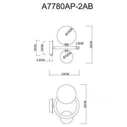 Бра Arte Lamp A7780AP-2AB