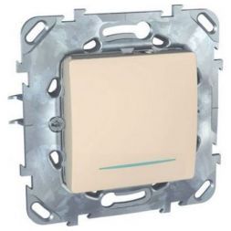 Выключатель 1-клавишный Schneider Electric Unica Беж (сх.1) MGU5.201.25ZD