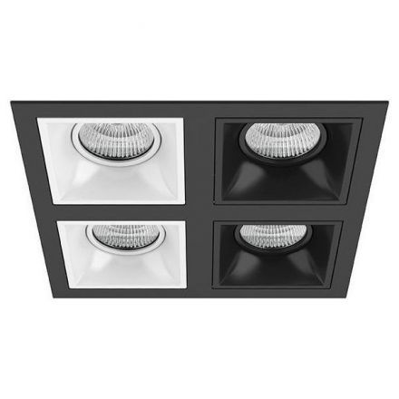 Встраиваемый точечный светильник D54706060707 черный/белый Domino Lightstar