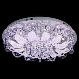 Люстра LV 8185/15 CH G4 12V*20W /LED фиолетовая