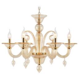 Подвесная люстра Crystal Lux Caetano SP-PL6 Amber (CRYSTAL-LUX Caetano SP-PL6 Amber)