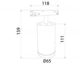 Трековый светильник Elektrostandard Slim Magnetic R06 10W 4200K Ringe (белый/серебро) 85506/01
