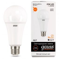 Лампа Gauss 73215 LED Elementary A67 25W E27 3000K