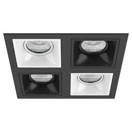 Встраиваемый точечный светильник D54706070607 черный/белый Domino Lightstar