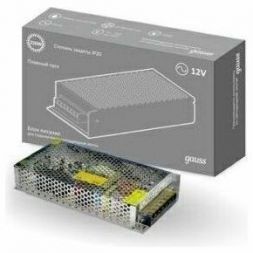 Блок питания для св/дных лент 12V/12.5A, 150W, IP20 (интерьерный) PC202003150 Gauss