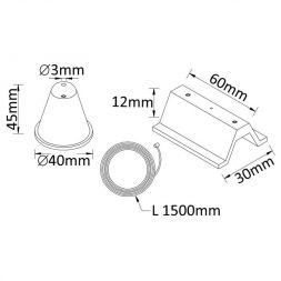 Подвесной комплект для шинопровода Crystal Lux CLT 0.210 03 WH