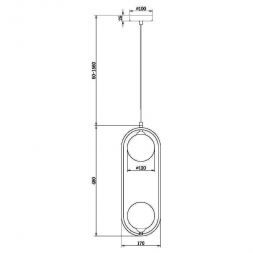Светильник подвесной Maytoni MOD013PL-02BS1 Ring