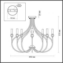 Подвесная люстра Lumion 4495/8C