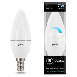 Лампа Gauss 103101207-D LED Candle-dim E14 7W 4100К диммируемая