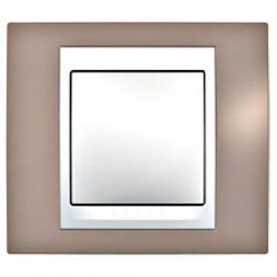 Рамка 1-ая Schneider Electric Unica Хамелеон Коричневый/Бел MGU6.002.874