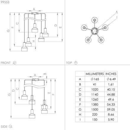 Подвесная люстра Eglo 99553