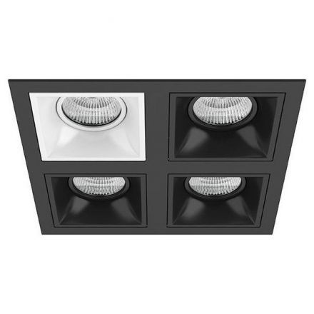 Встраиваемый точечный светильник D54706070707 черный/белый Domino Lightstar