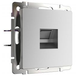 Розетка Ethernet RJ-45 (серебряный матовый) Werkel W1181065