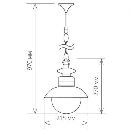 Уличный подвесной светильник Elektrostandard Talli H черный (GL 3002H)