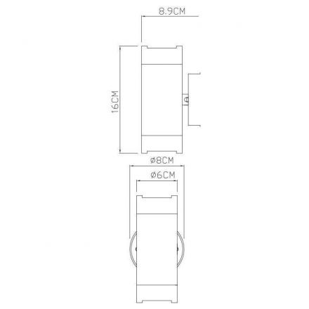 Уличный настенный светильник Arte Lamp A3503AL-2BK