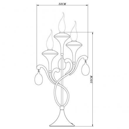 Настольная лампа Arte Lamp A3239LT-3WH