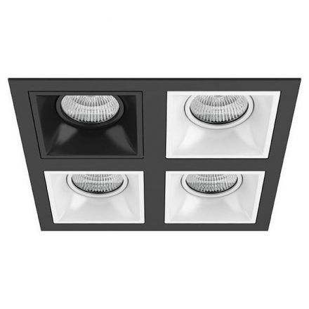 Встраиваемый точечный светильник D54707060606 черный/белый Domino Lightstar