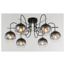 Светильник потолочный Linvel LV 9379/6 Комо Чёрный/хром Е27 40W D630 H300мм (LINVEL LV 9379/6 Комо Чёрный/хром Е27 40W) Светильник потолочный Linvel LV 9379/6 Комо Чёрный/хром Е27 40W D630 H300мм (LINVEL LV 9379/6 Комо Чёрный/хром Е27 40W)