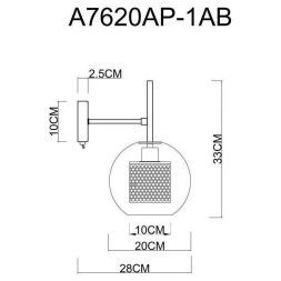 Бра Arte Lamp A7620AP-1AB