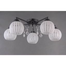 Люстра Linvel LV 9225/5 Катунь Черный/хром E27 40W (LINVEL LV 9225/5 Катунь Черный/хром E27 40W)