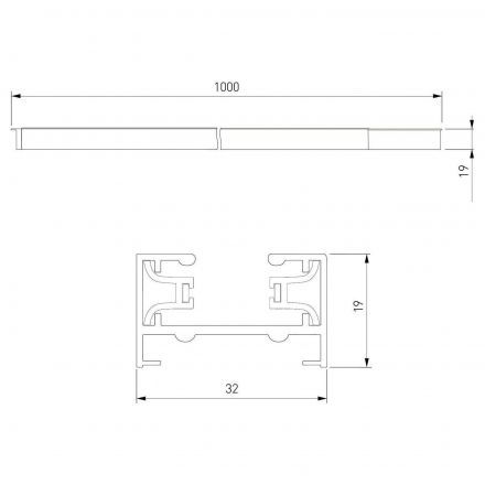 Однофазный шинопровод 1м Elektrostandard 85079/00 белый
