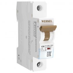 Автоматический выключатель 1P 25 A C 4,5 kА Werkel W901P254