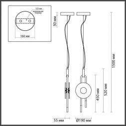 Подвесной светодиодный светильник Odeon Light Exclusive Modern Magnet 5407/12L