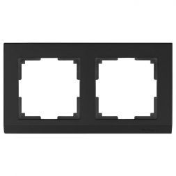 Рамка 2-местная Werkel W0021808 черный (WL04-Frame-02-black)