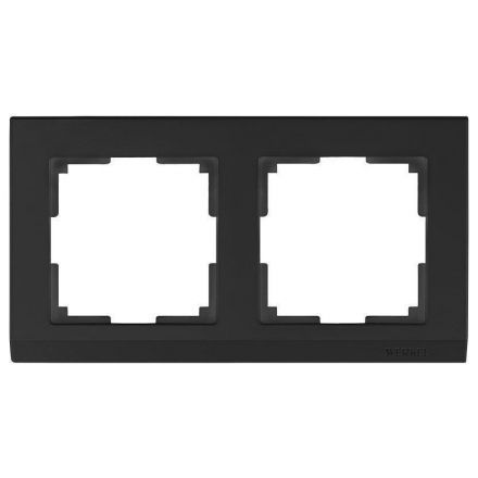 Рамка 2-местная Werkel W0021808 черный (WL04-Frame-02-black)