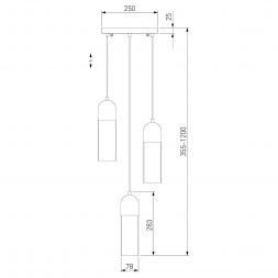 Подвесной светильник Eurosvet 50180/3 янтарный