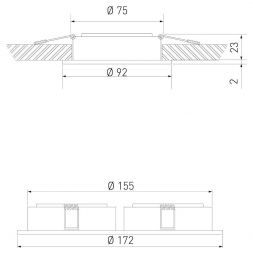 Точечный светильник Elektrostandard 1061/2 серебро