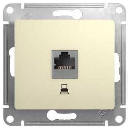 Розетка компьютерная RJ45 Schneider Electric Glossa Беж кат.5E GSL000281K