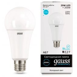 Лампа Gauss 73235 LED Elementary A67 25W E27 6500K