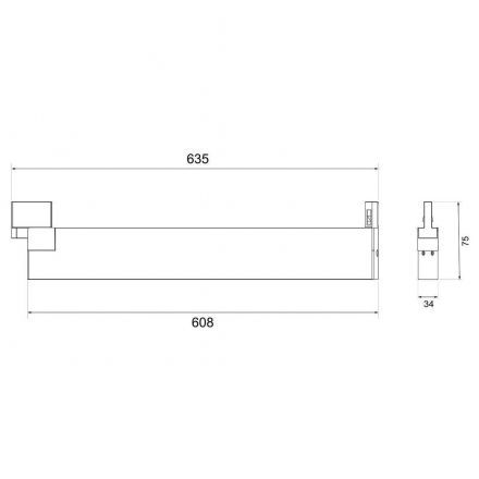 Трековый светодиодный светильник Elektrostandard X-Line белый матовый 28W 4200K (LTB55) трехфазный