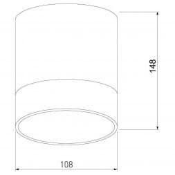 Уличный потолочный светильник Light LED 2107 IP54 Elektrostandard 35140/H черный