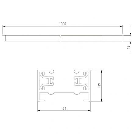 Однофазный шинопровод 1м Elektrostandard 85079/00 черный