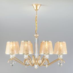 Подвесная люстра Eurosvet 60103/8 перламутровое золото (EUROSVET 60103/8 перламутровое золото)