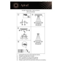 Подвесной светодиодный светильник Aployt APL.014.03.60 Lunet